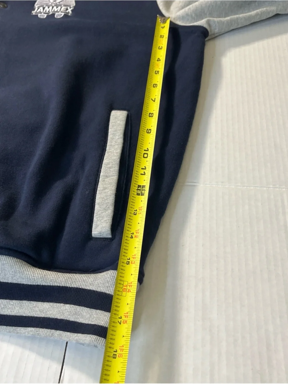 Champion Authentic ActiveWear Jammex Navy Blue Gray jacket Large